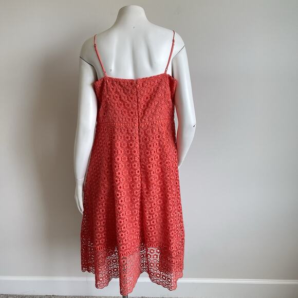 J. Crew Daisy Lace Fit & Flare Cocktail Party Midi Dress Size 12 Resort - Picture 5 of 16